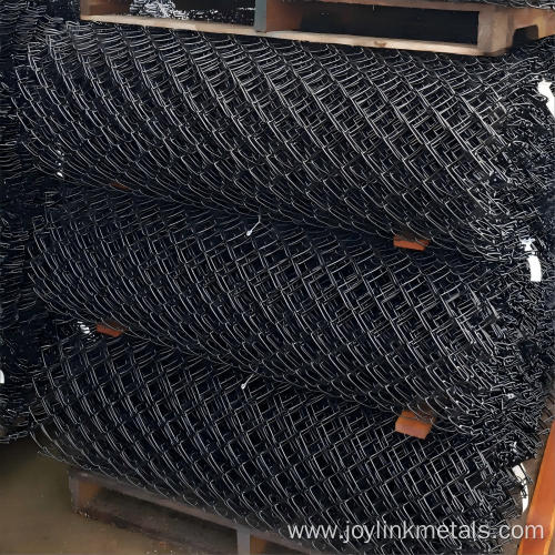 green and black coated chain link mesh